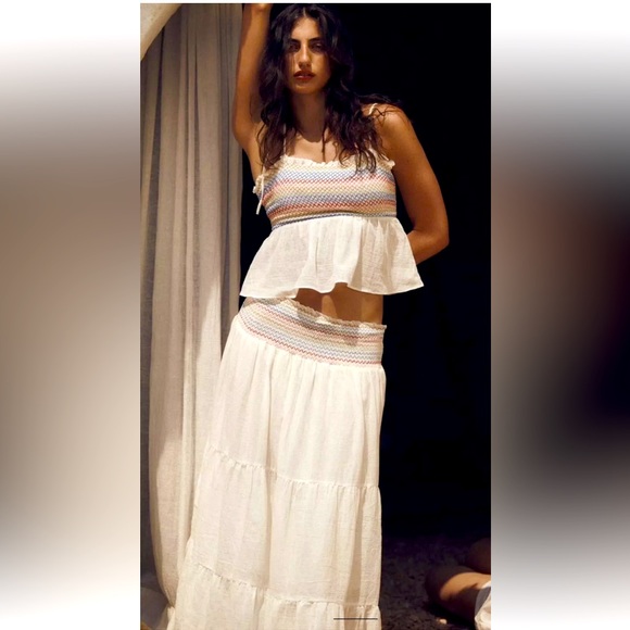 Zara Co Ord 2pc Skirt Set Size XL Top and Bottom NWT - Picture 2 of 3